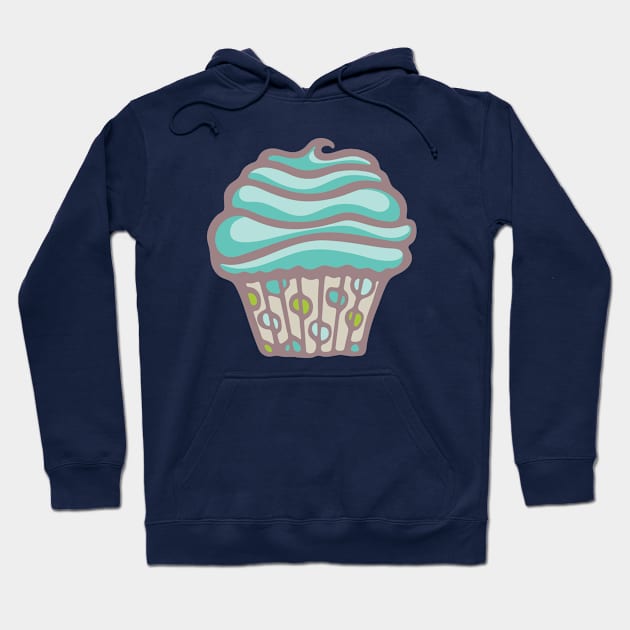 POLKA DOT CUPCAKE DREAMS Party Turquoise Buttercream Icing - UnBlink Studio by Jackie Tahara Hoodie by UnBlink Studio by Jackie Tahara